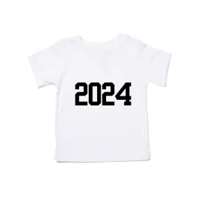 2024 (Varsity, Black) - Kids Tee (White)