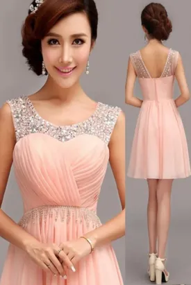A-Line Chiffon Short Prom Homecoming Dress