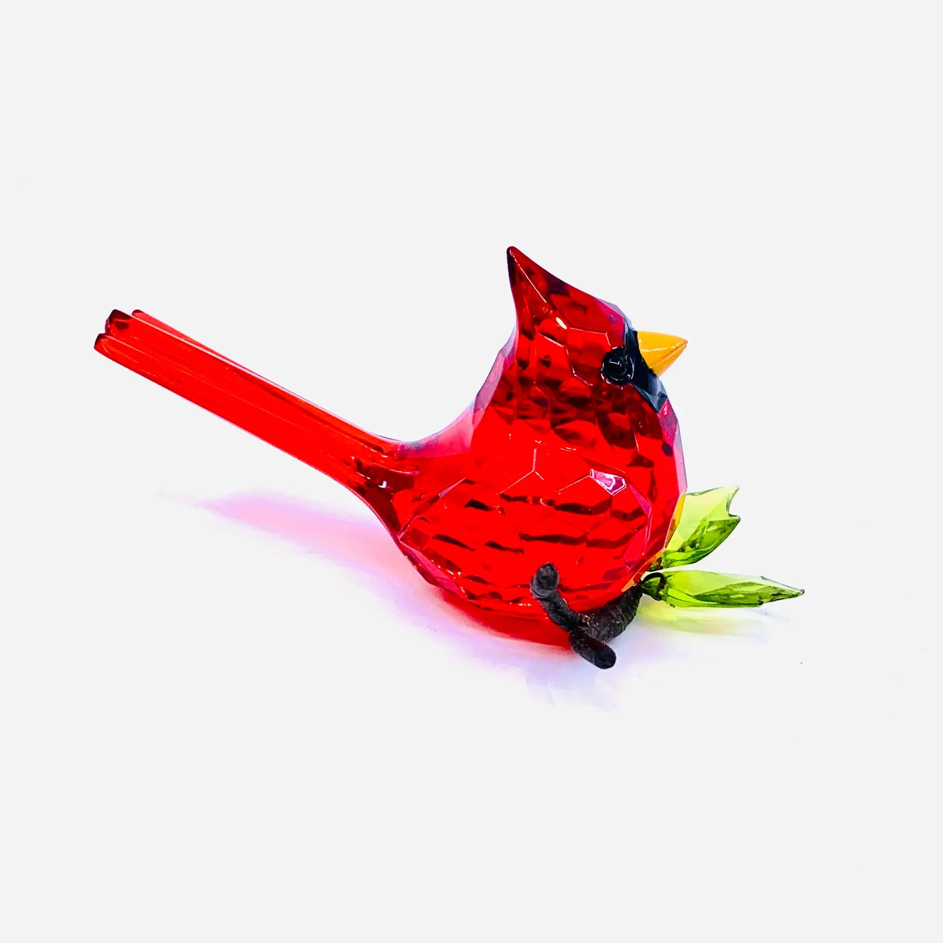 Acrylic Elegant Perched Cardinal