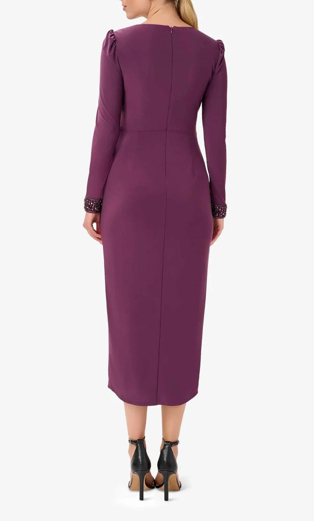 Adrianna Papell AP1E210005 - V-Neck Long Sleeve Formal Dress