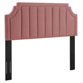 Alyona Channel Tufted Performance Velvet Twin Headboard By Modway - MOD-6346 - Dusty Rose