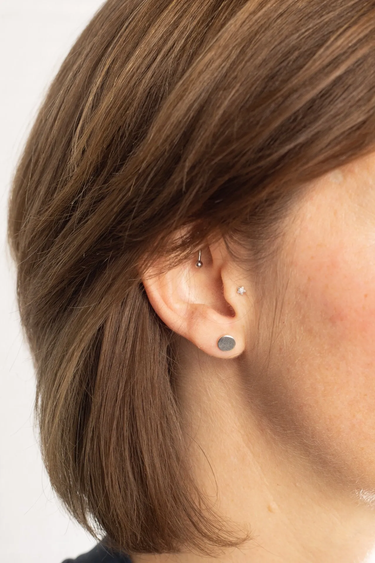 Amanda Moran Designs Handmade Simple Sterling Silver Dot Stud Earrings