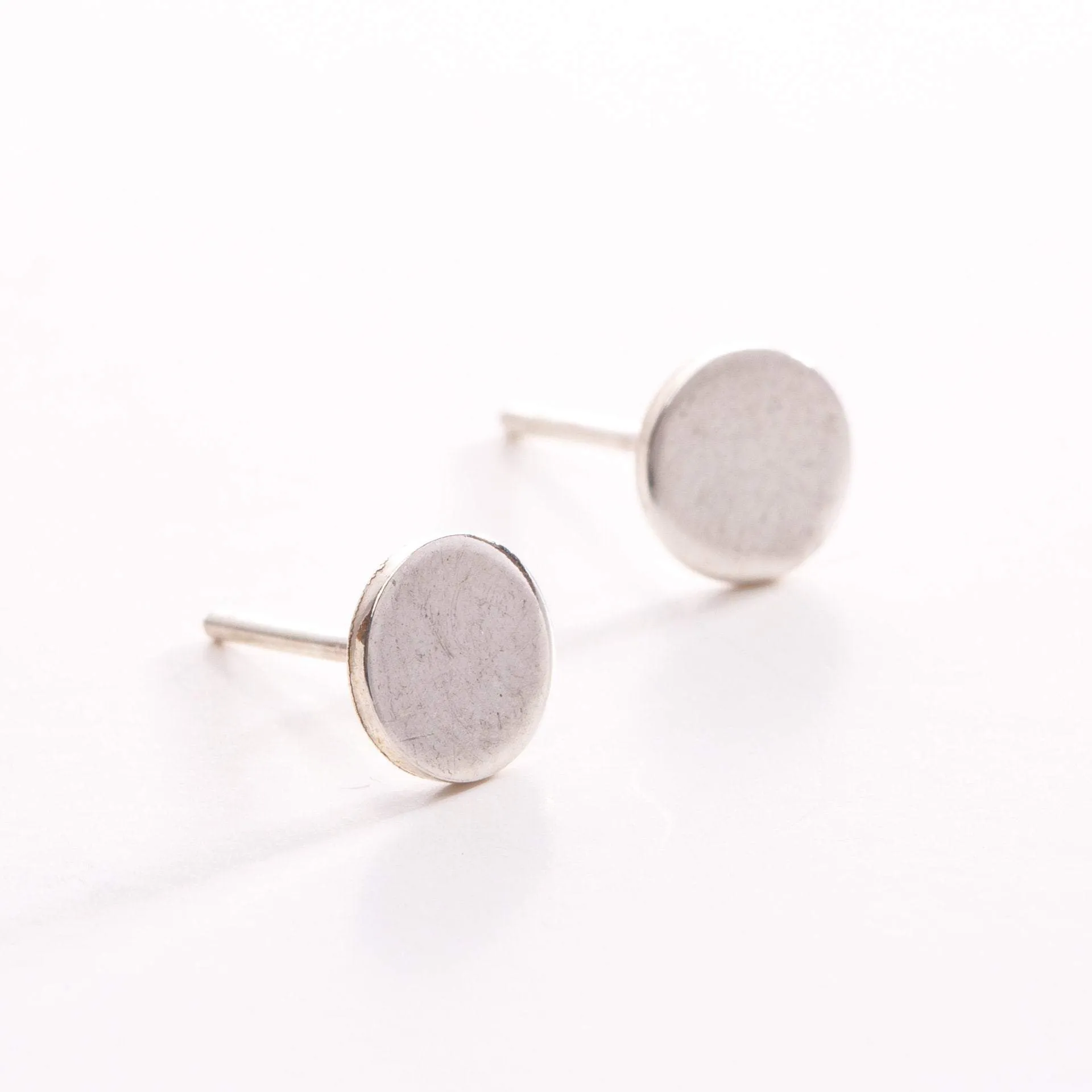 Amanda Moran Designs Handmade Simple Sterling Silver Dot Stud Earrings