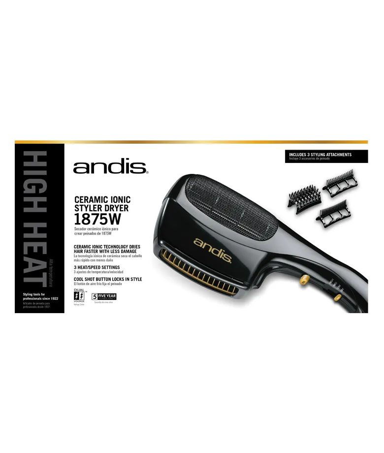 ANDIS Ceramic Ionic Styler Dryer 1875W