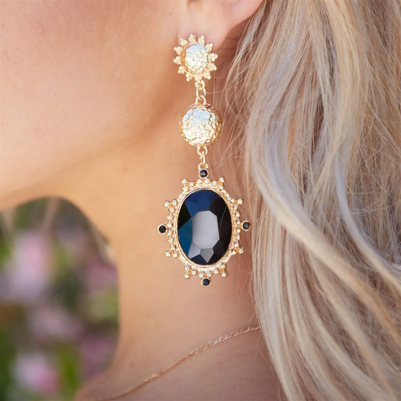 Angels Whisper Gold Statement Dangling Earrings