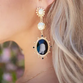 Angels Whisper Gold Statement Dangling Earrings