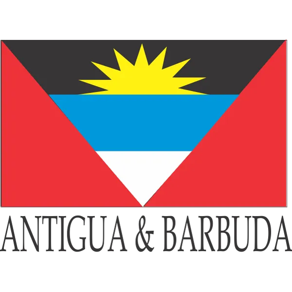 Antigua Barbuda Embroidered Flag Badge