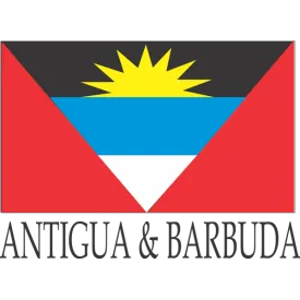 Antigua Barbuda Embroidered Flag Badge