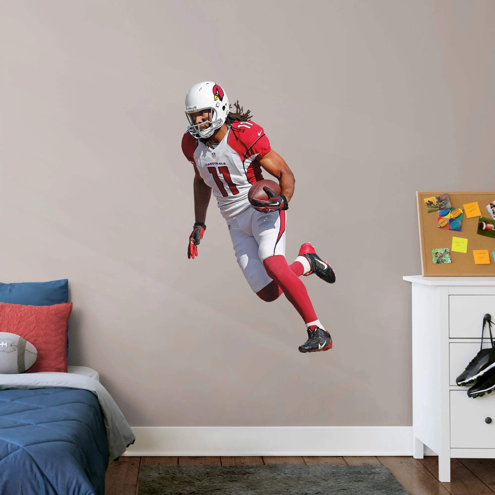 Arizona Cardinals: Larry Fitzgerald         - Officially Licensed NFL Removable Wall   Adhesive Decal