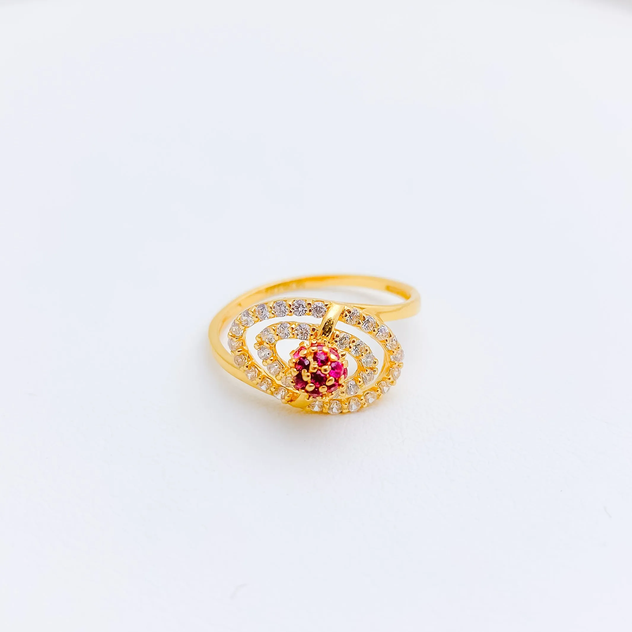 Attractive Elepictal CZ Ring