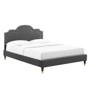Aviana Performance Velvet Full Bed By Modway - MOD-6809 - Charcoal