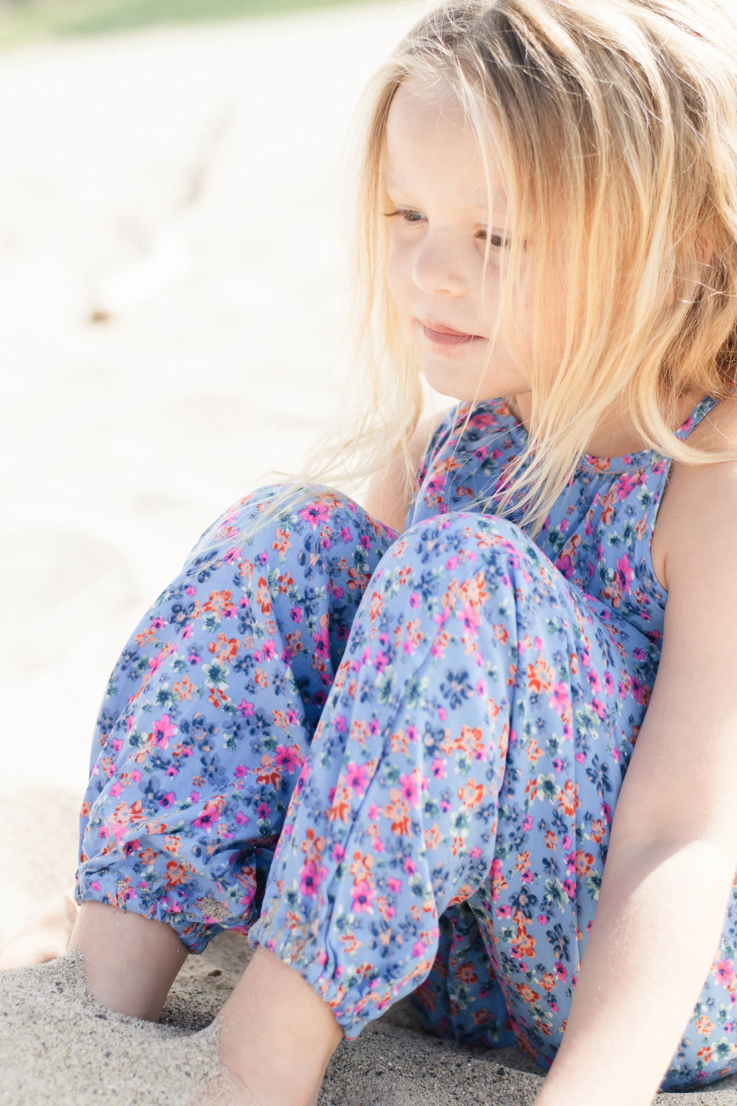 Baby & Toddler Girls Floral Pom Pom Jumper | Blue Horizon