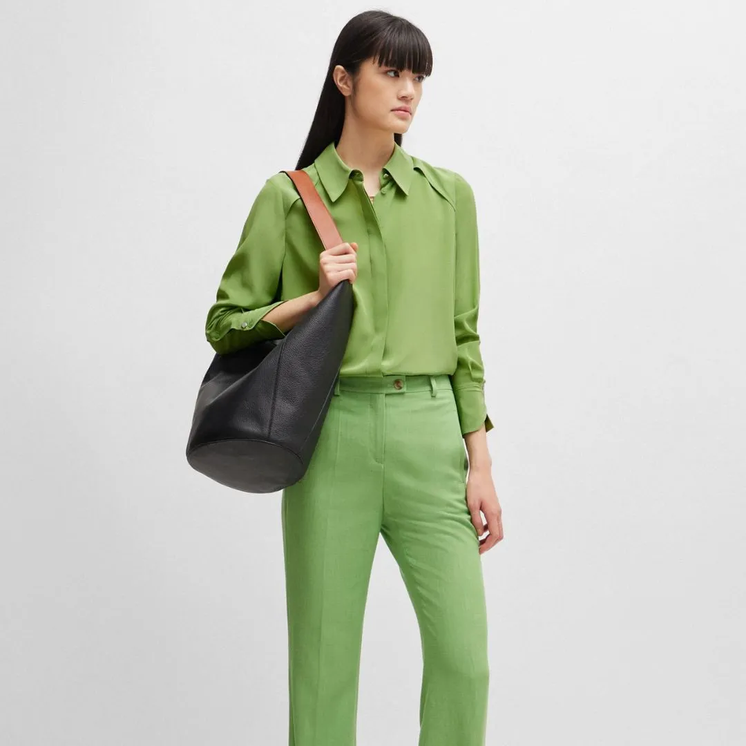 Bacie Long Sleeved Washed Silk Blouse 50509332