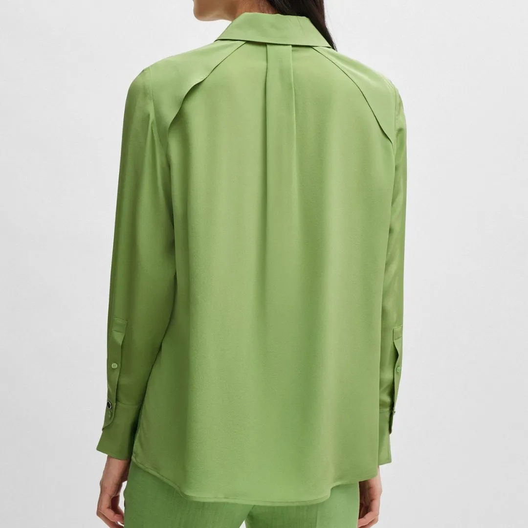 Bacie Long Sleeved Washed Silk Blouse 50509332