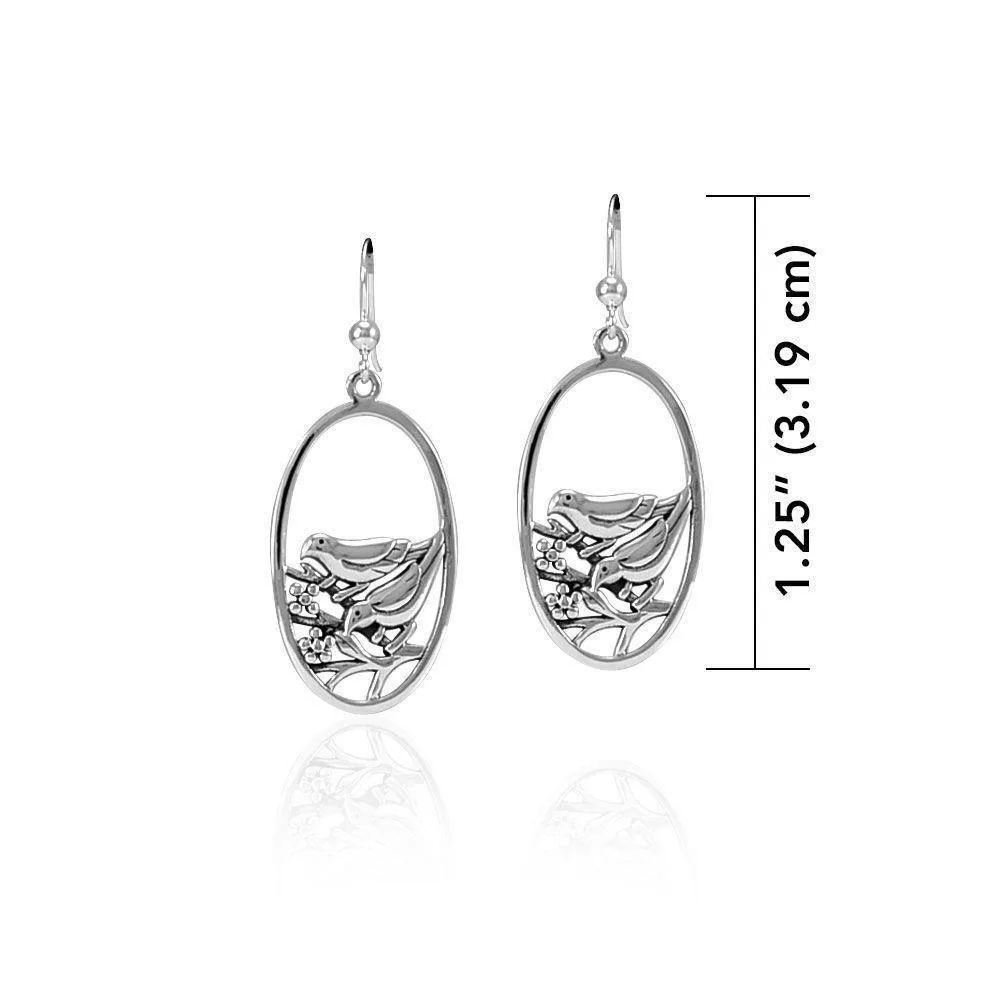 Birds Sterling Silver Earrings TER1261