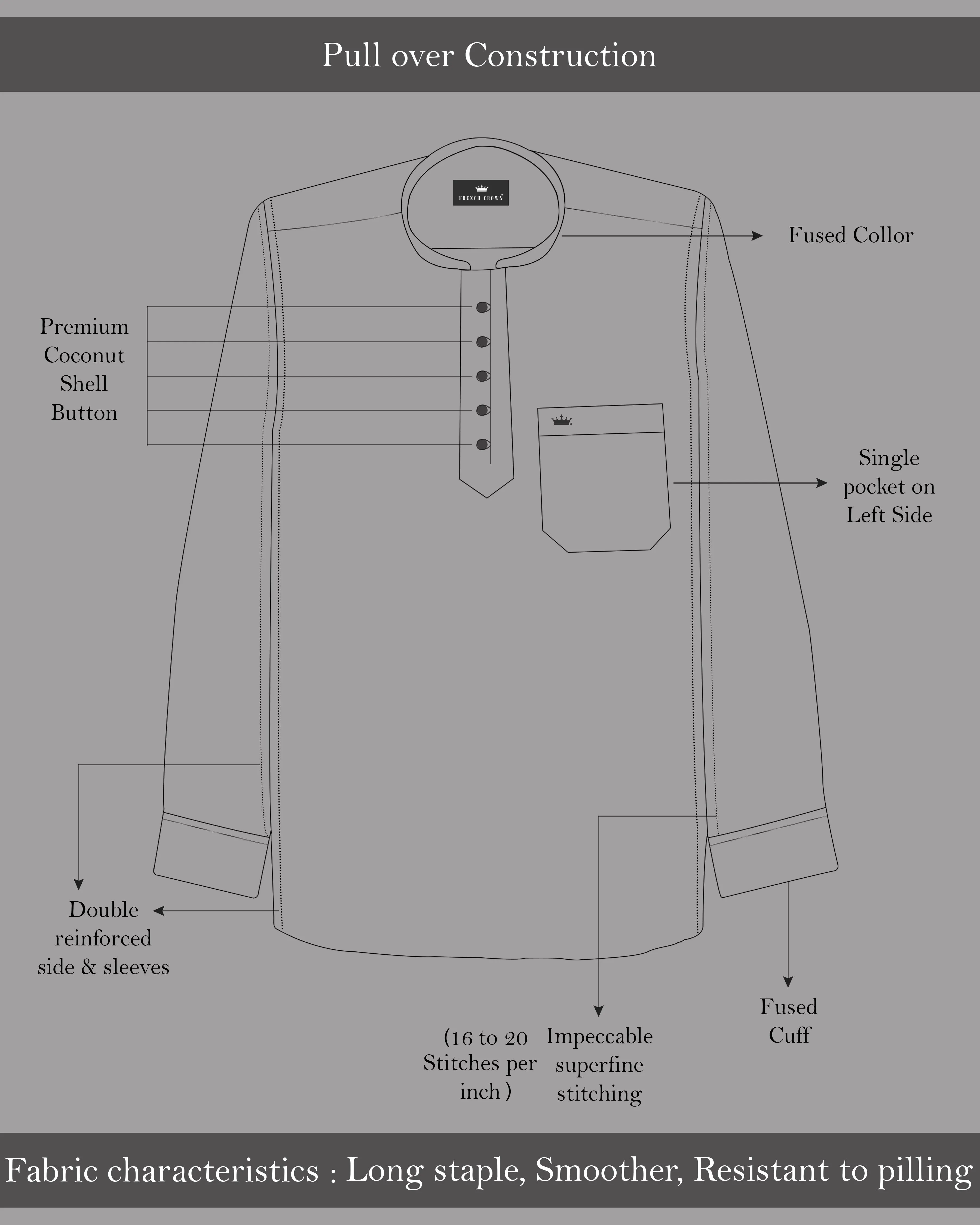 Black and White Quirky Printed Premium Cotton Designer Kurta Shirt