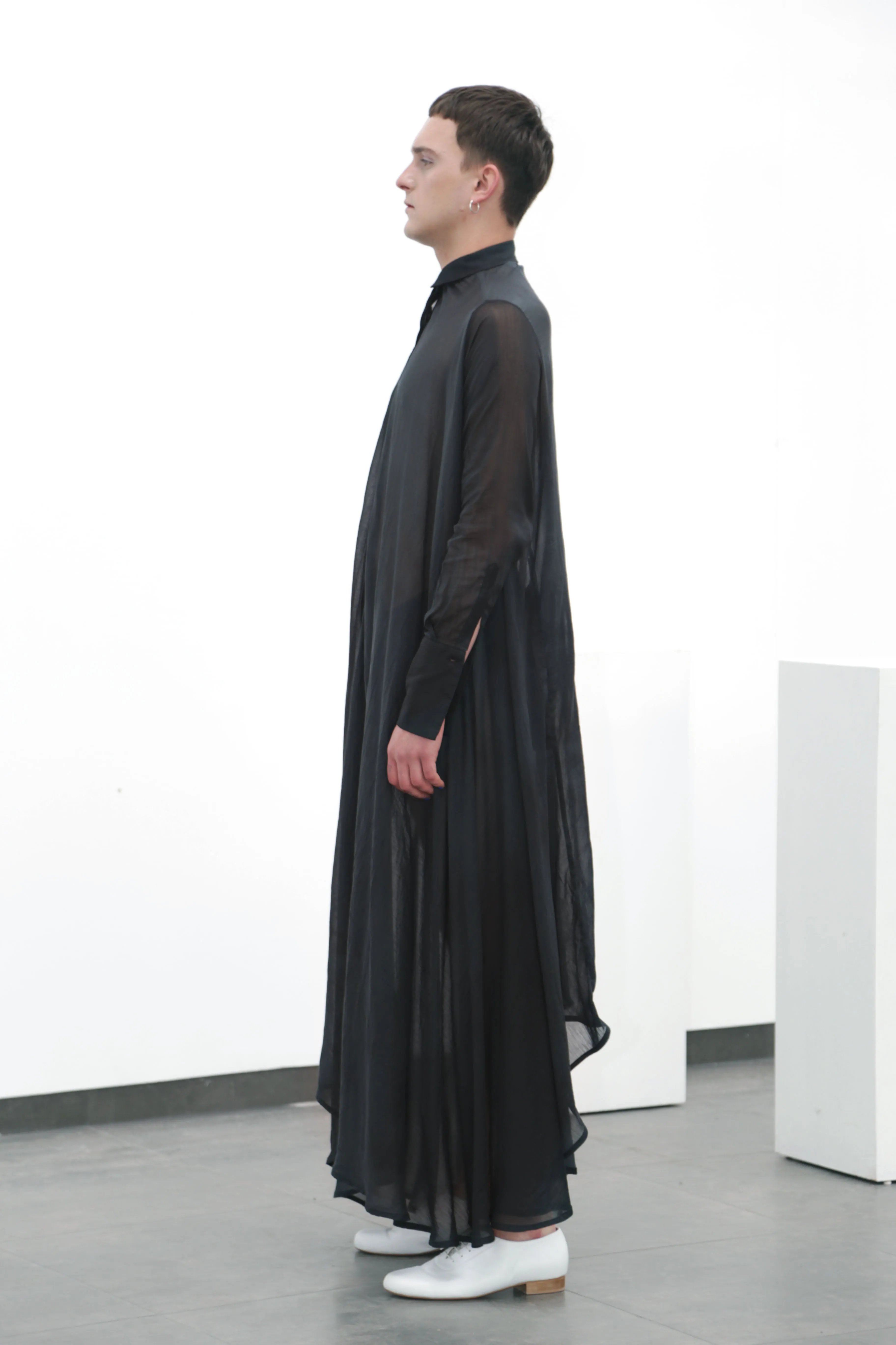 Black full-length shirt