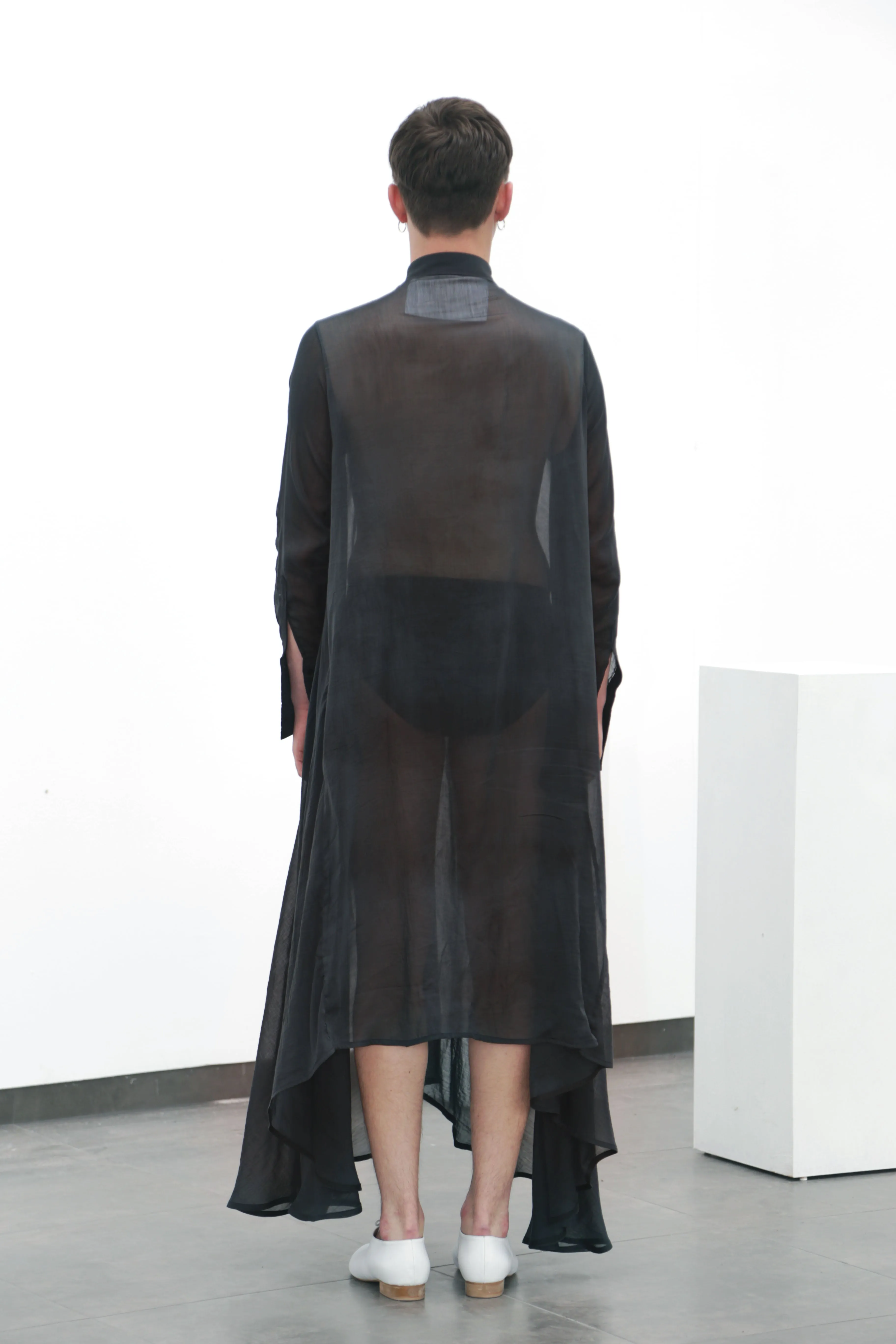 Black full-length shirt