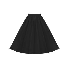 Black Maxi Taffeta Skirt