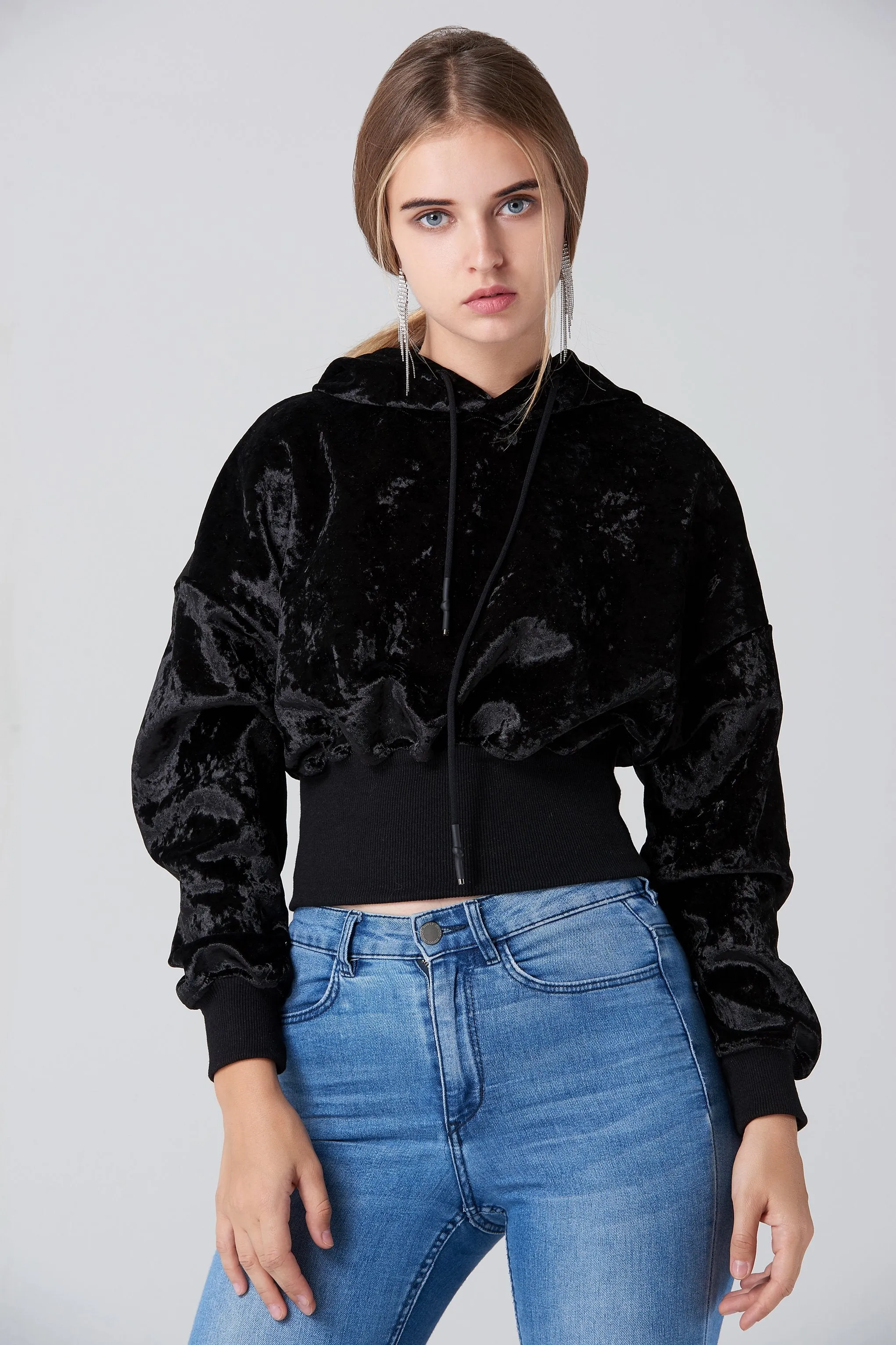Black Velvet Hoodie