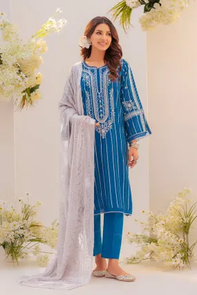 BLUE-JACQUARD-3 PIECE (SS5243P34) BIN 35 R20