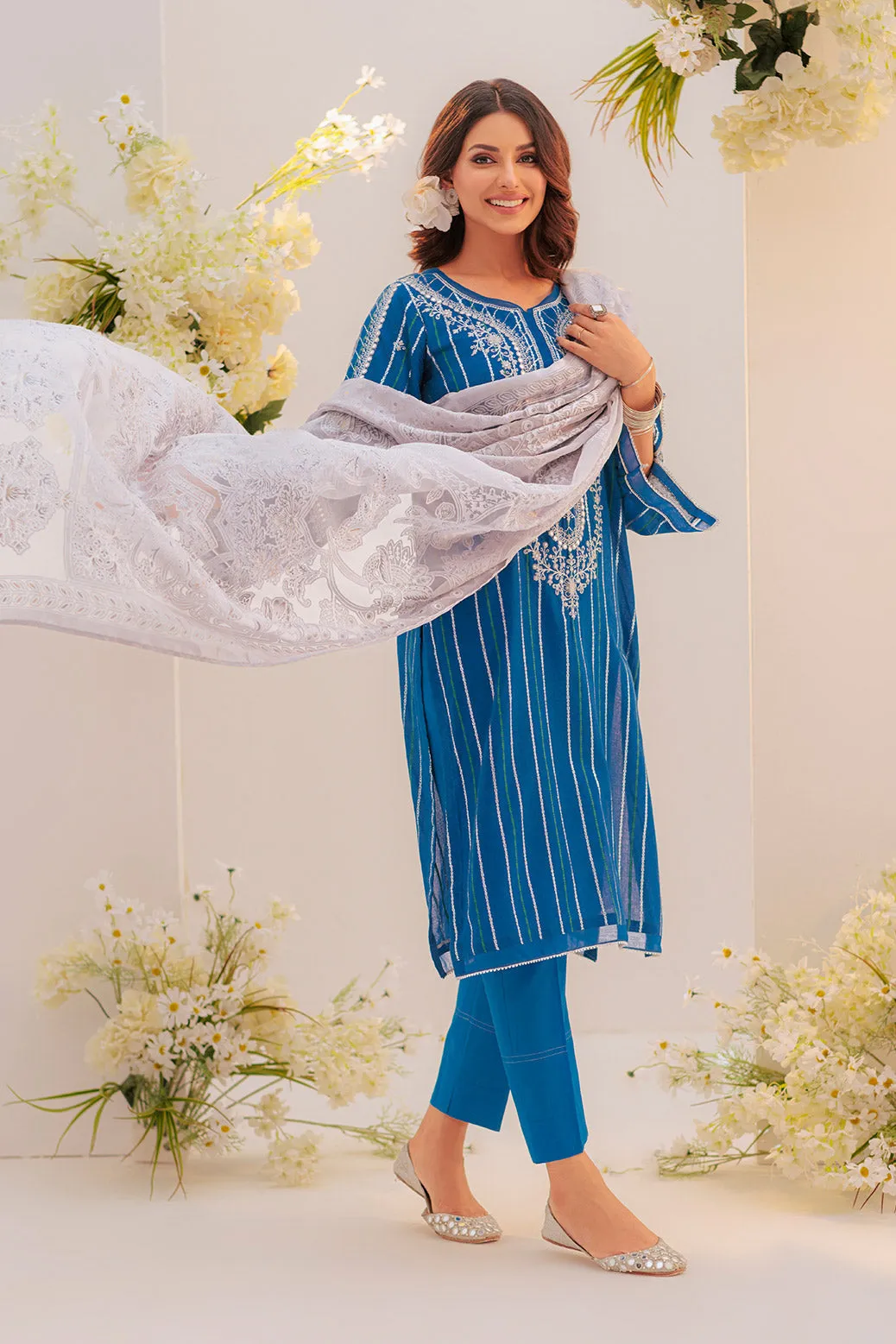 BLUE-JACQUARD-3 PIECE (SS5243P34) BIN 35 R20