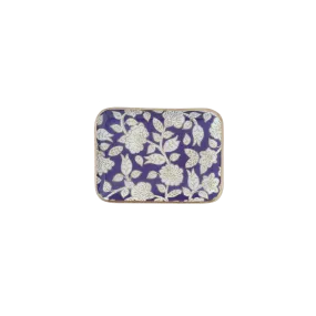 Bohemian Chic Tray with Enameled Metal Flowers