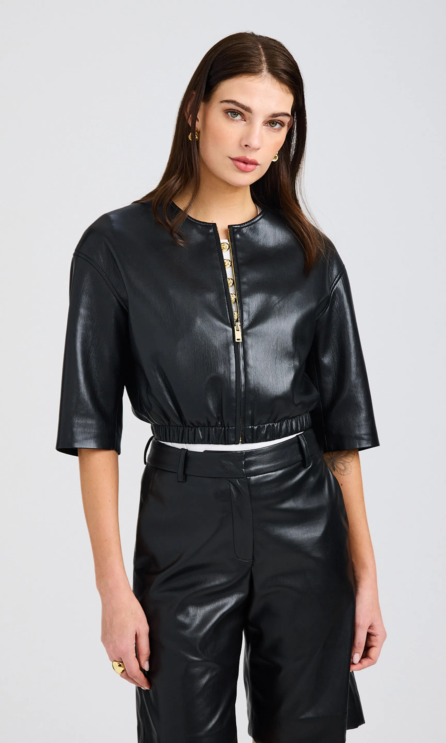 Brando Vegan Leather Bomber