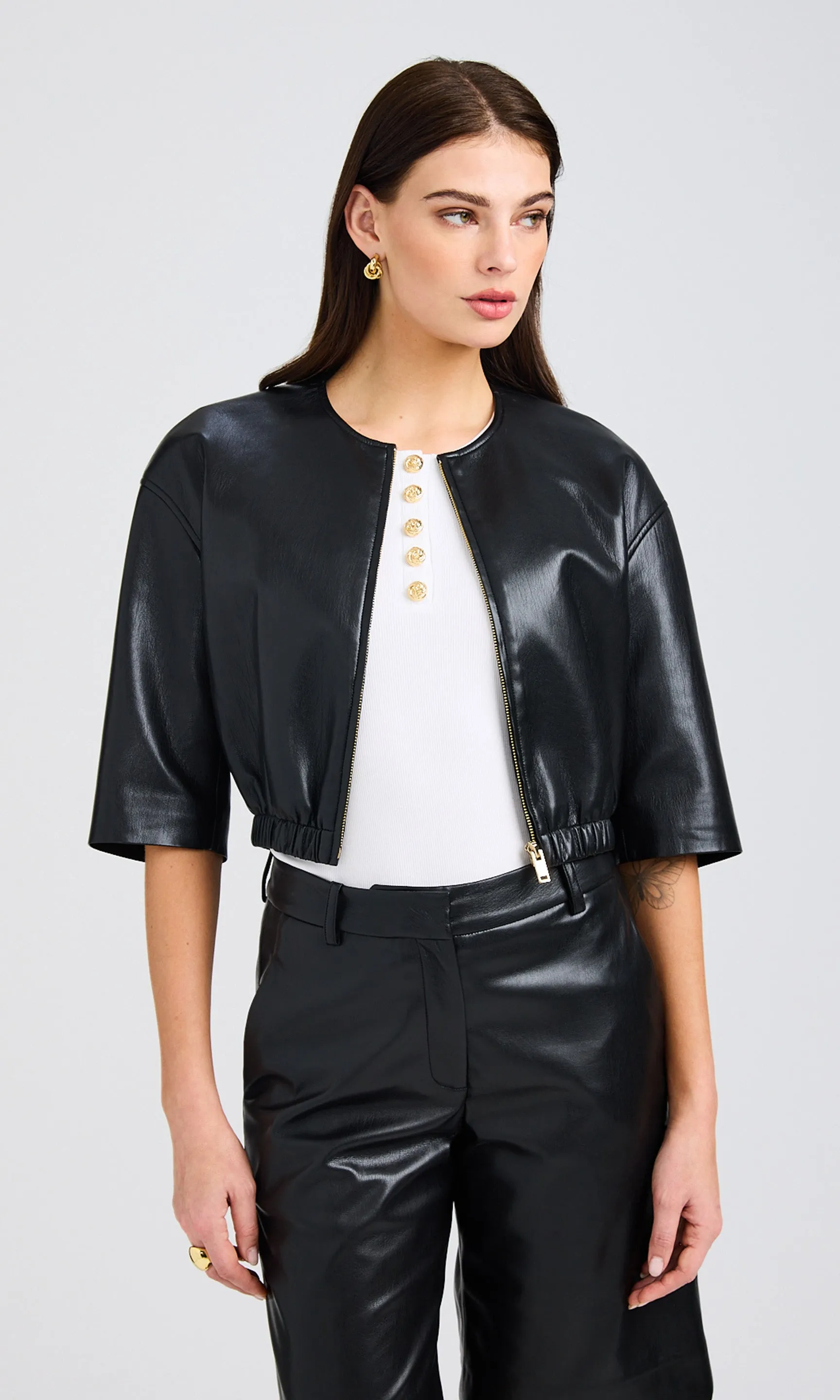 Brando Vegan Leather Bomber