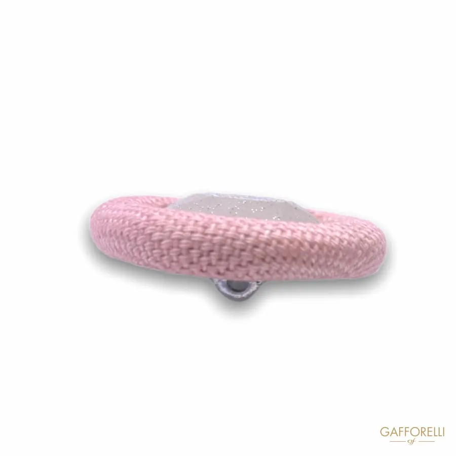Button Covered in Fabric with Central Stone Effect H292 - Gafforelli Srl