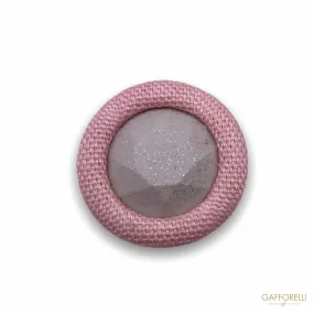 Button Covered in Fabric with Central Stone Effect H292 - Gafforelli Srl