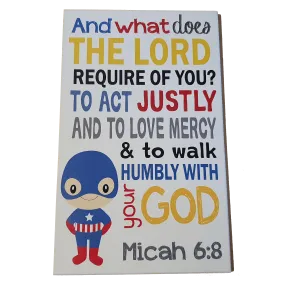 C&F Wooden Captain America Quote Plaque