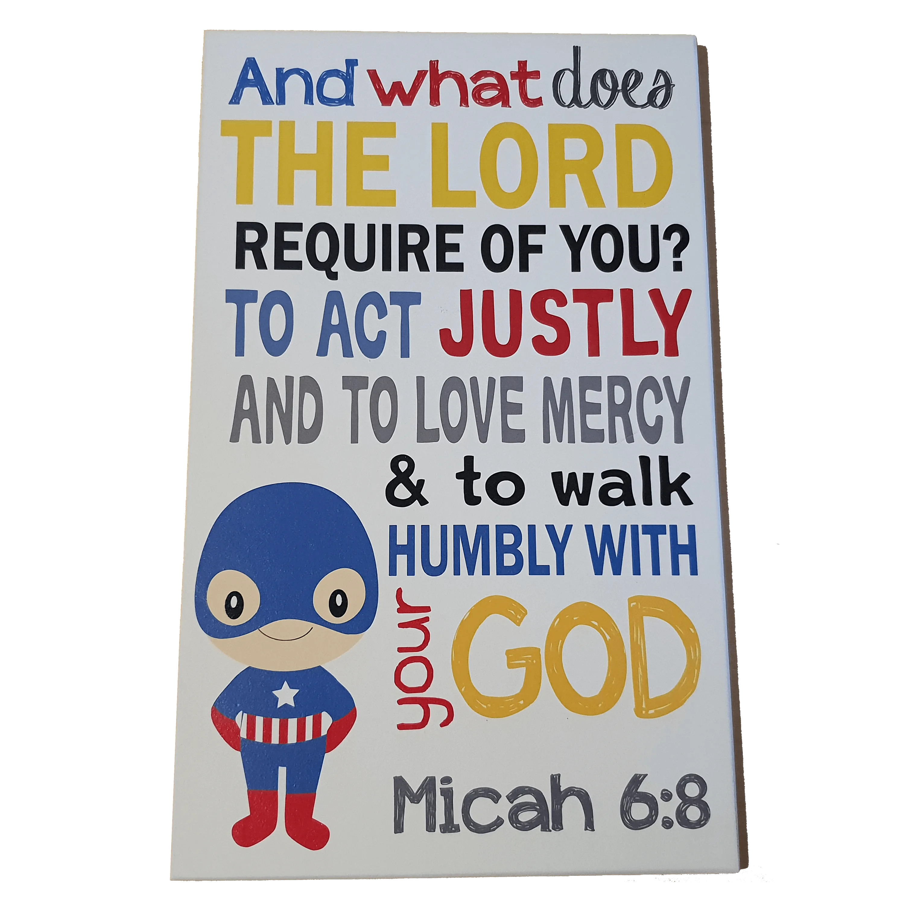 C&F Wooden Captain America Quote Plaque