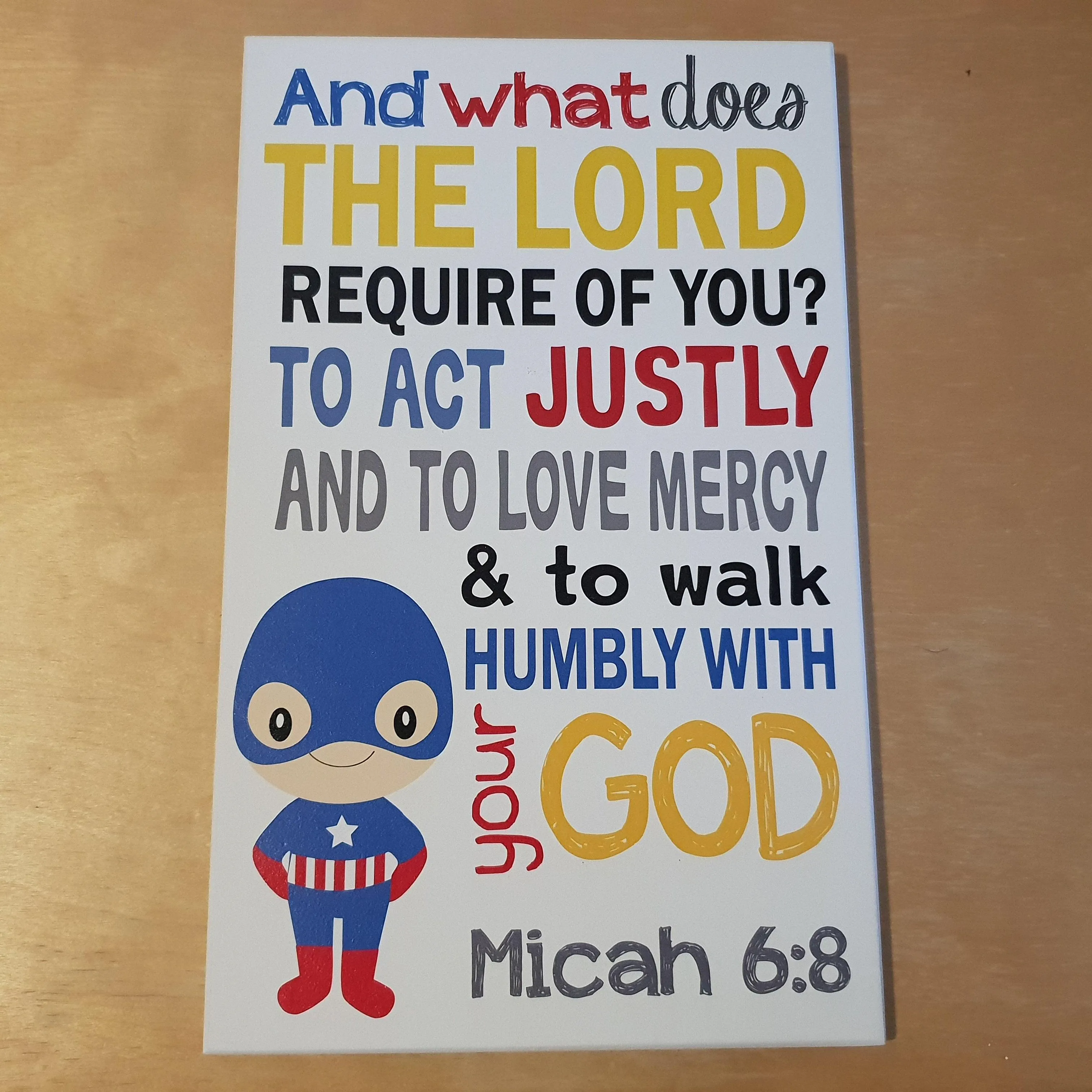 C&F Wooden Captain America Quote Plaque