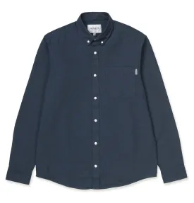Carhartt WIP Dalton Shirt – Dark Navy – Heavy Rinsed