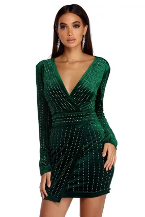 Cassie Velvet Stylish Wrap Dress