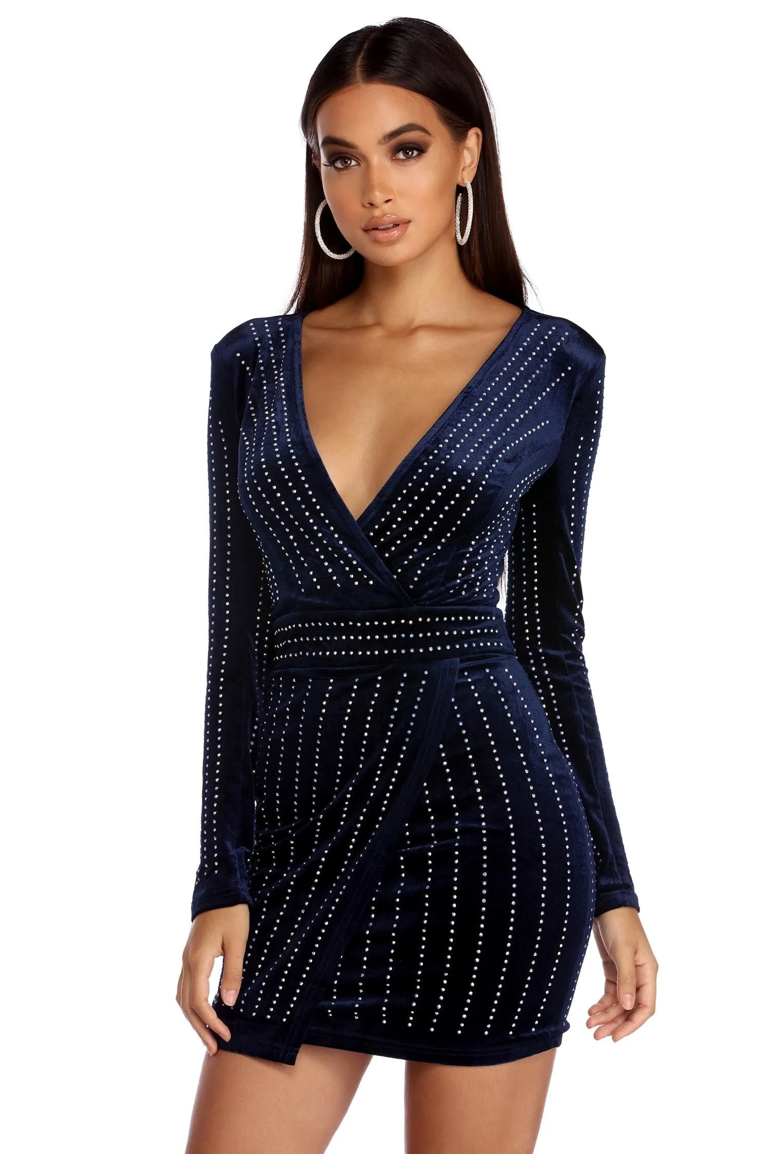 Cassie Velvet Stylish Wrap Dress