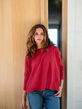 Catalina Slub Tee in Brick