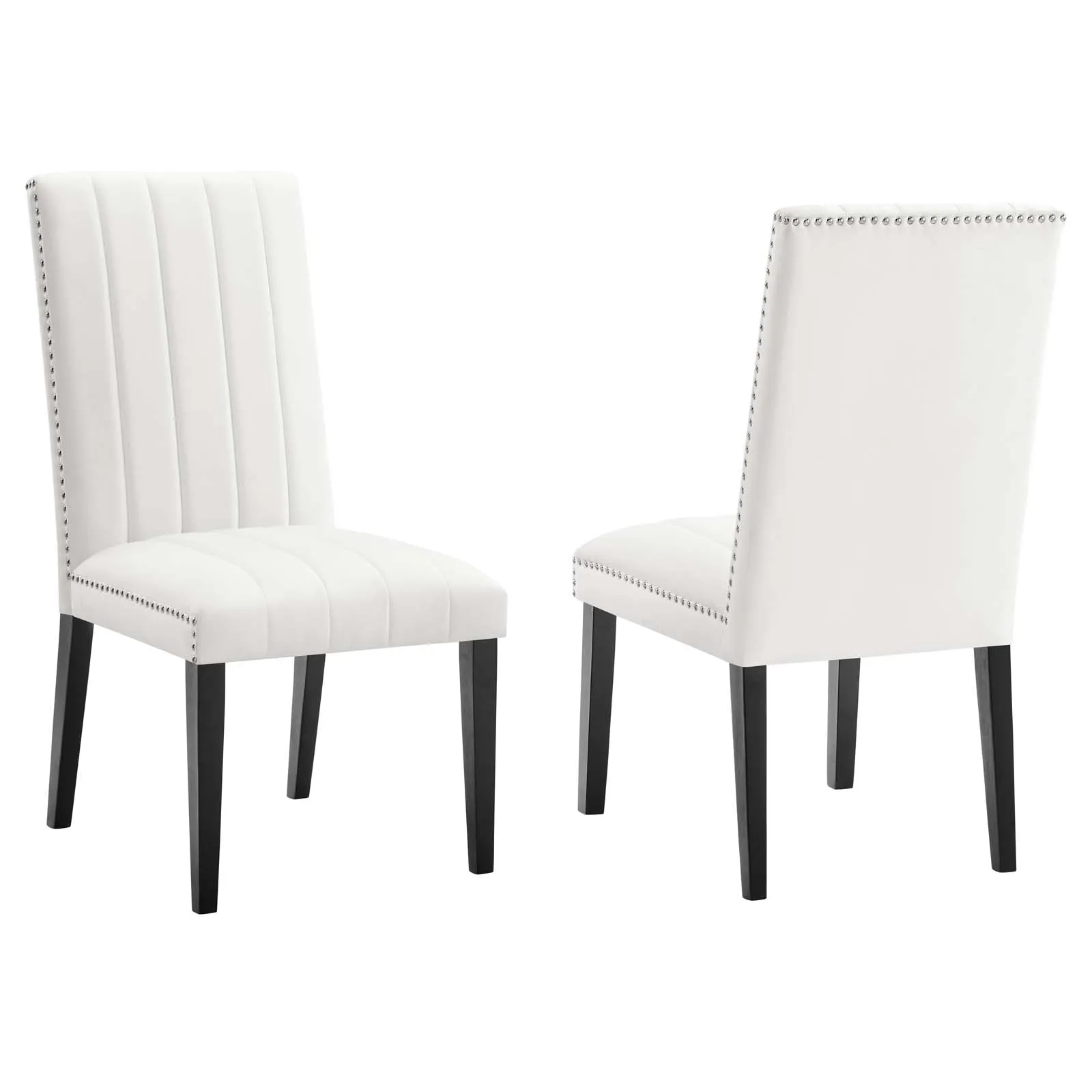 Catalyst Performance Velvet Dining Side Chairs - Set of 2 By Modway - EEI-5081 - White