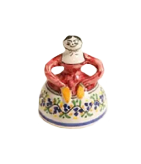 Ceramic Bell In The Shape of a Senorita - Small sized