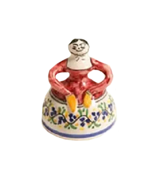 Ceramic Bell In The Shape of a Senorita - Small sized