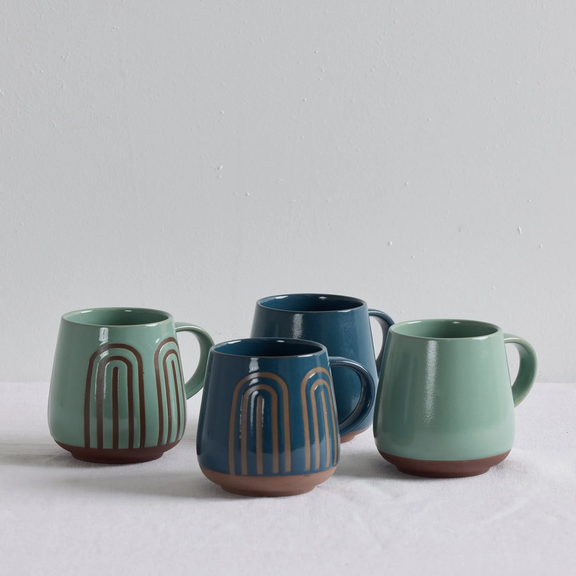 Cherie Patterned Mug - Marine - Large