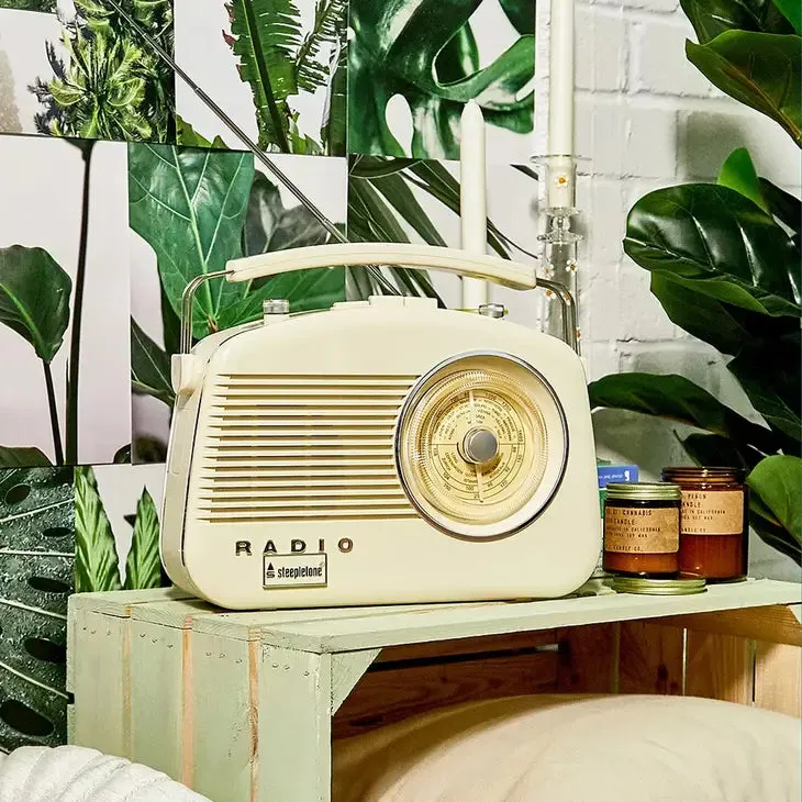 Classic Vintage Style Brighton Fm/Mw/Lw Radio - Cream