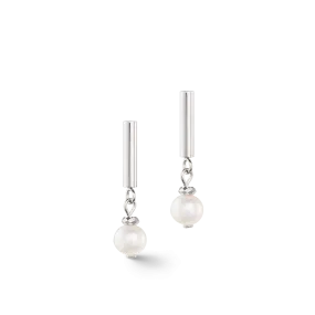Classy freshwater pearl earrings silver