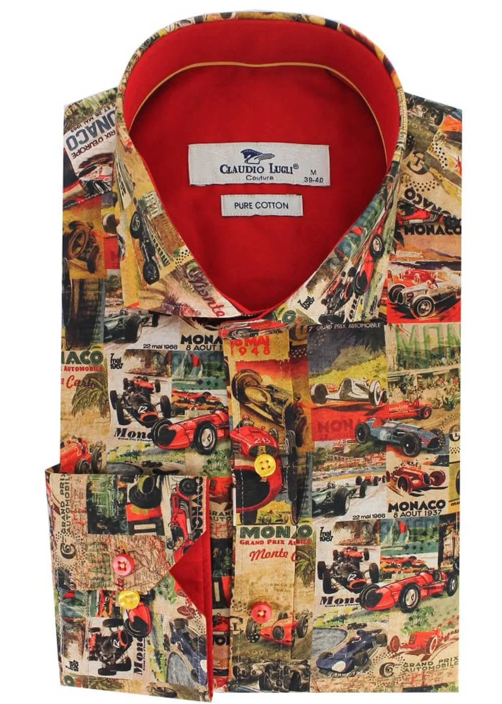 Claudio Lugli Men's Monaco Montage Shirt Red