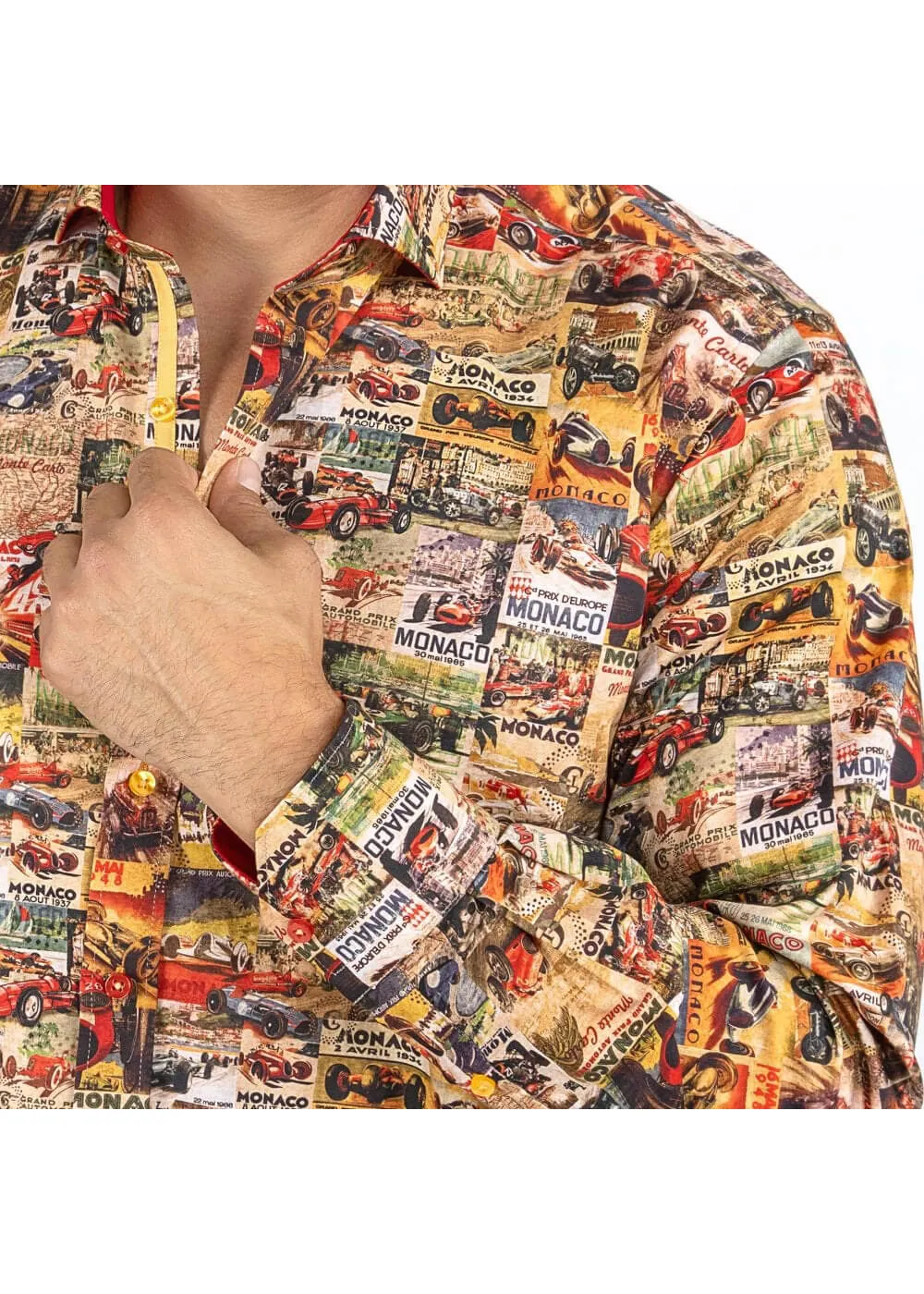 Claudio Lugli Men's Monaco Montage Shirt Red