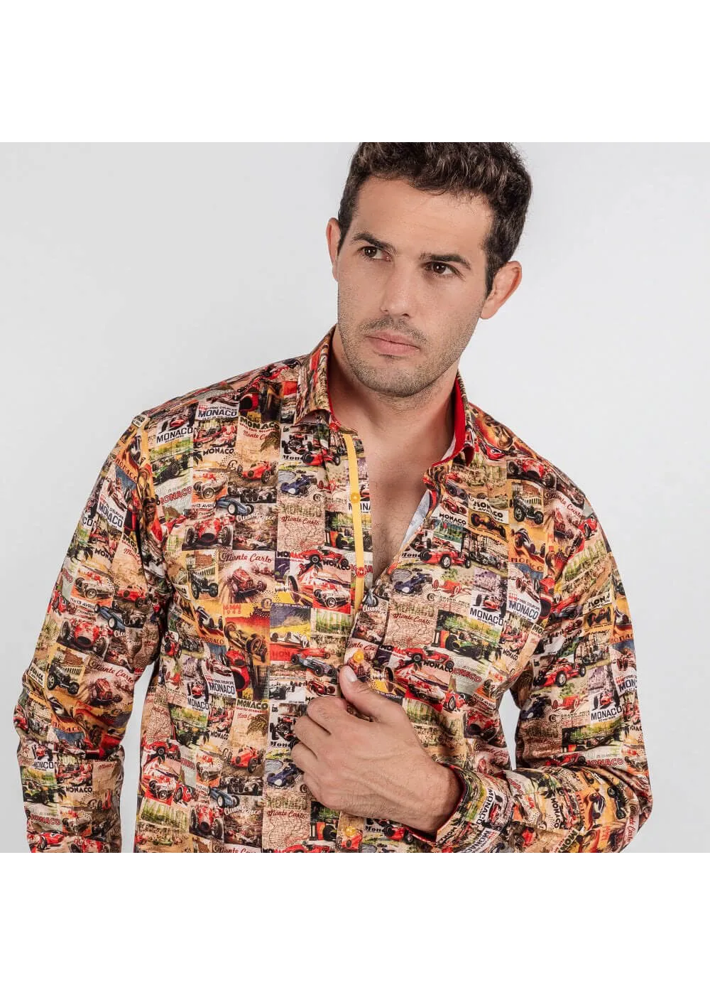 Claudio Lugli Men's Monaco Montage Shirt Red