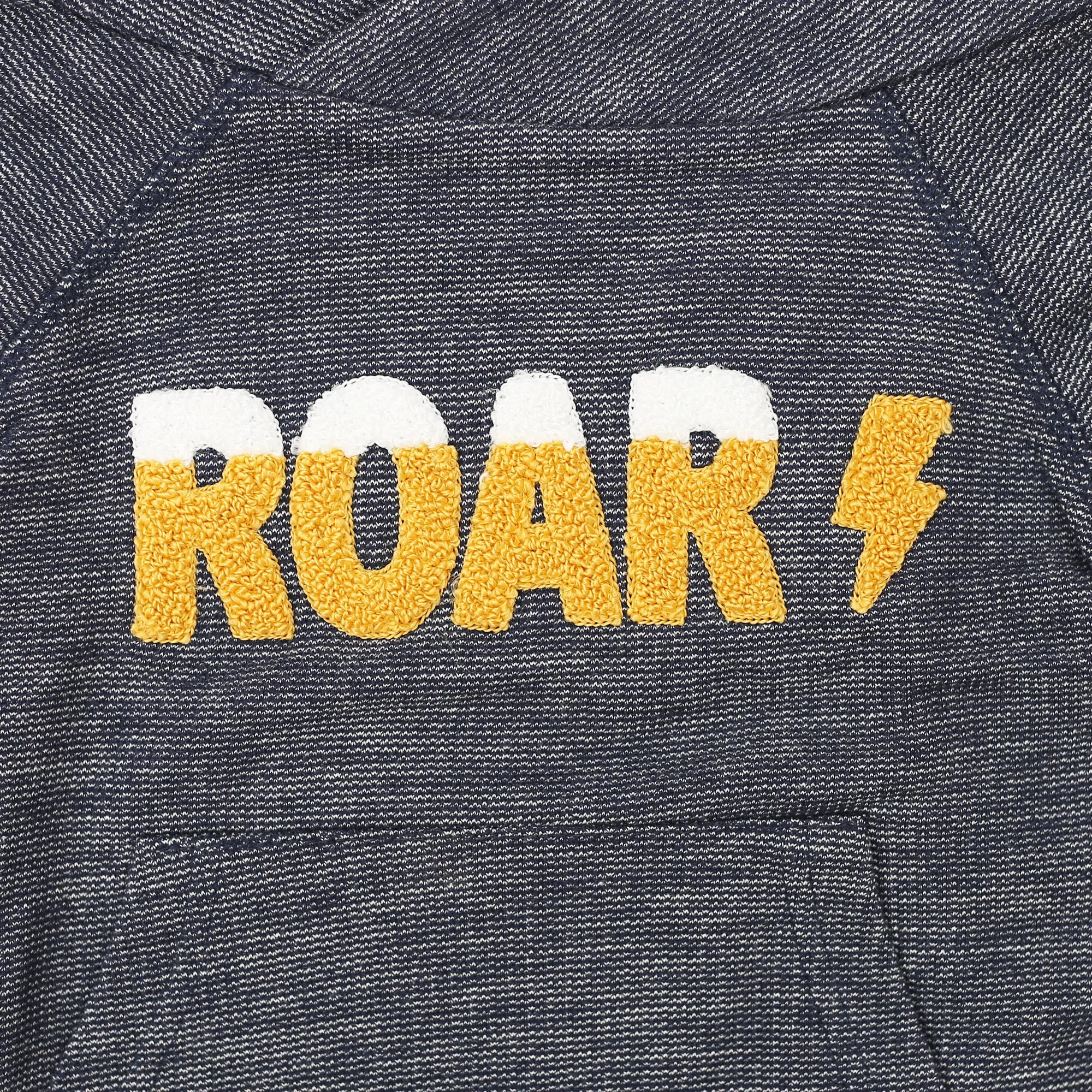 C.M - kids 'Grey' Roar Applique Print  Terry CM1112