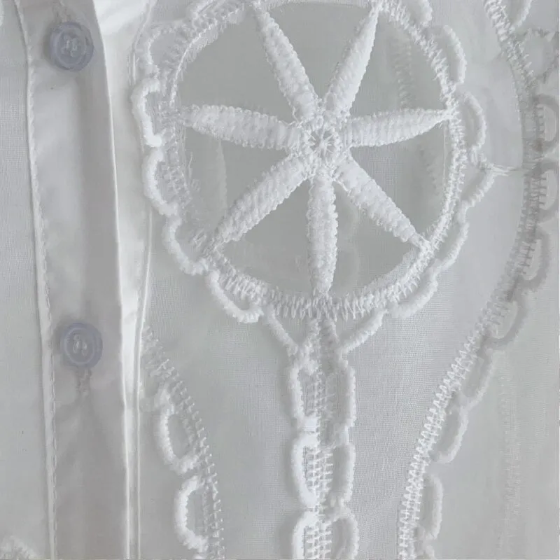 Cora Lace Hollow out Shirt