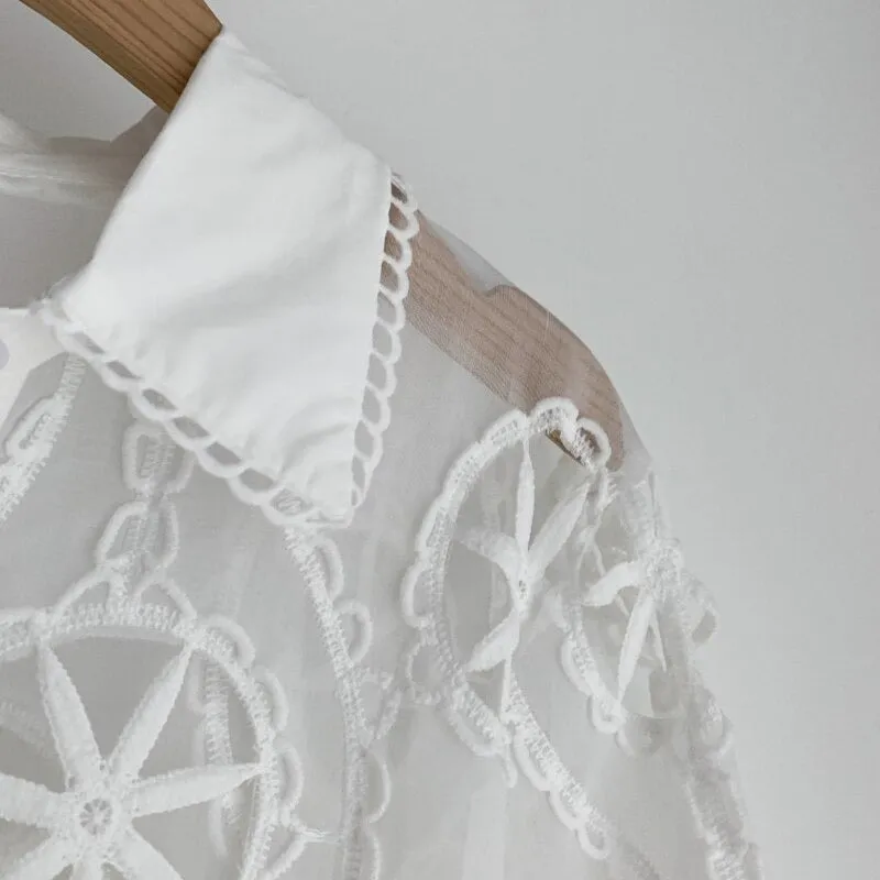 Cora Lace Hollow out Shirt